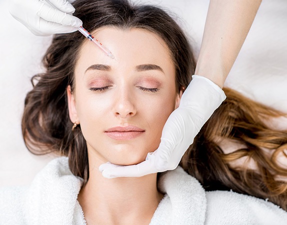 Woman receiving Botox