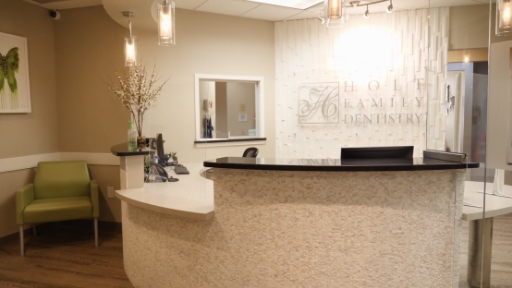 Front desk at Holt Family Dentistry in Charlotte