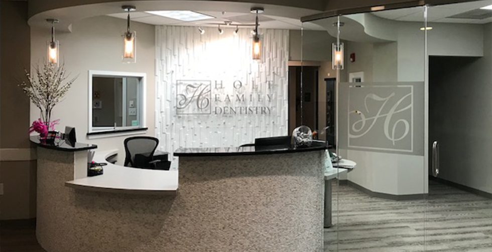 Reception area at Holt Family Dentistry